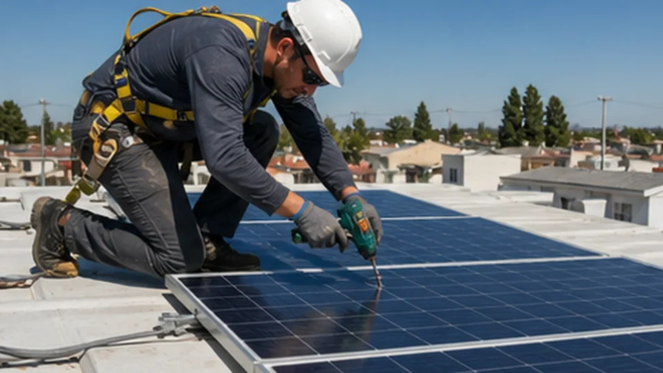 Instalación de paneles fotovoltaicos de Academia Santo Domingo